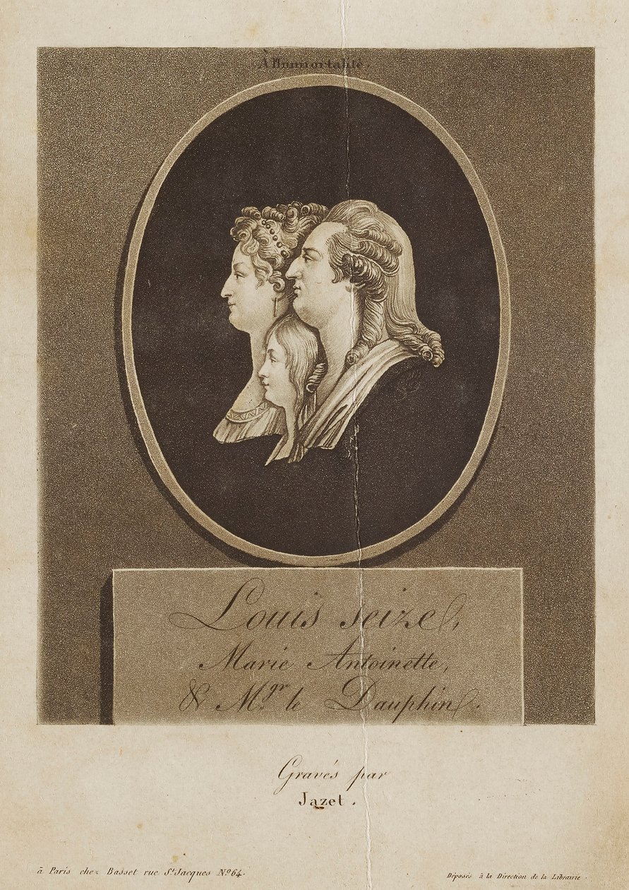 Louis Seize, Maria Antonieta e Mons. le Dauphin de Jean Pierre Marie Jazet
