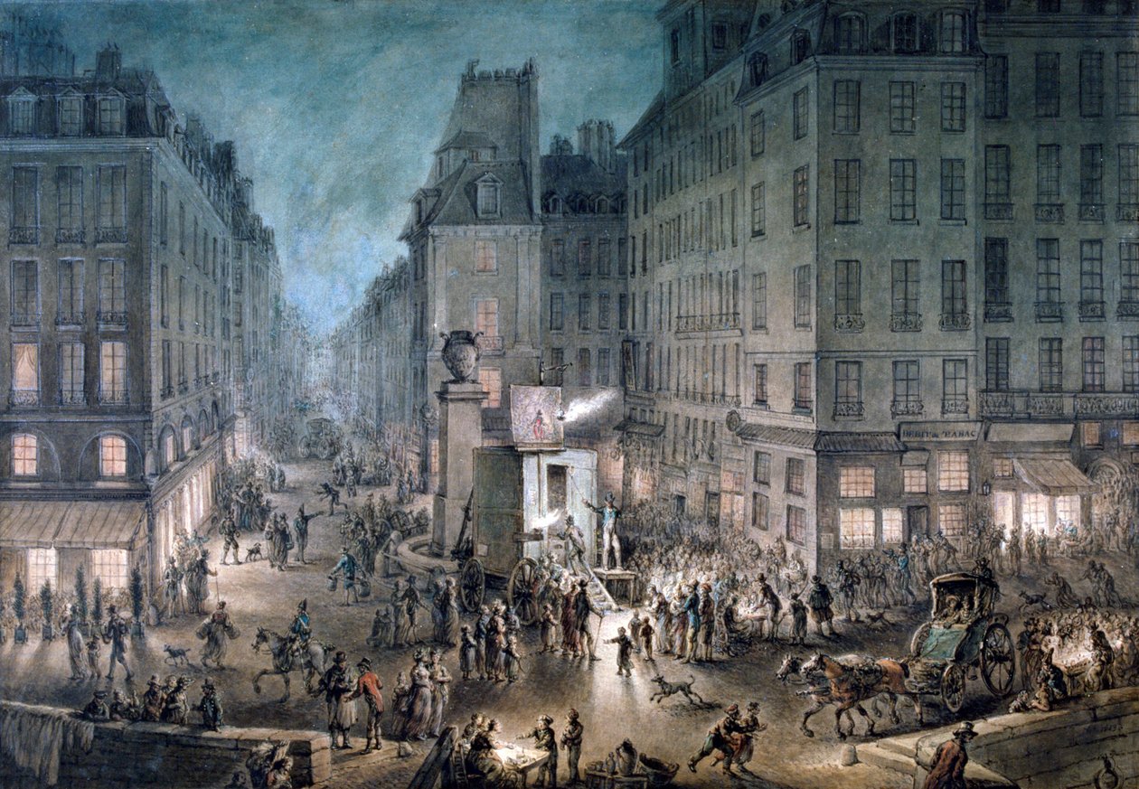 Desfile na Place de LEcole, 1823 de Jean Pierre Norblin de La Gourdaine