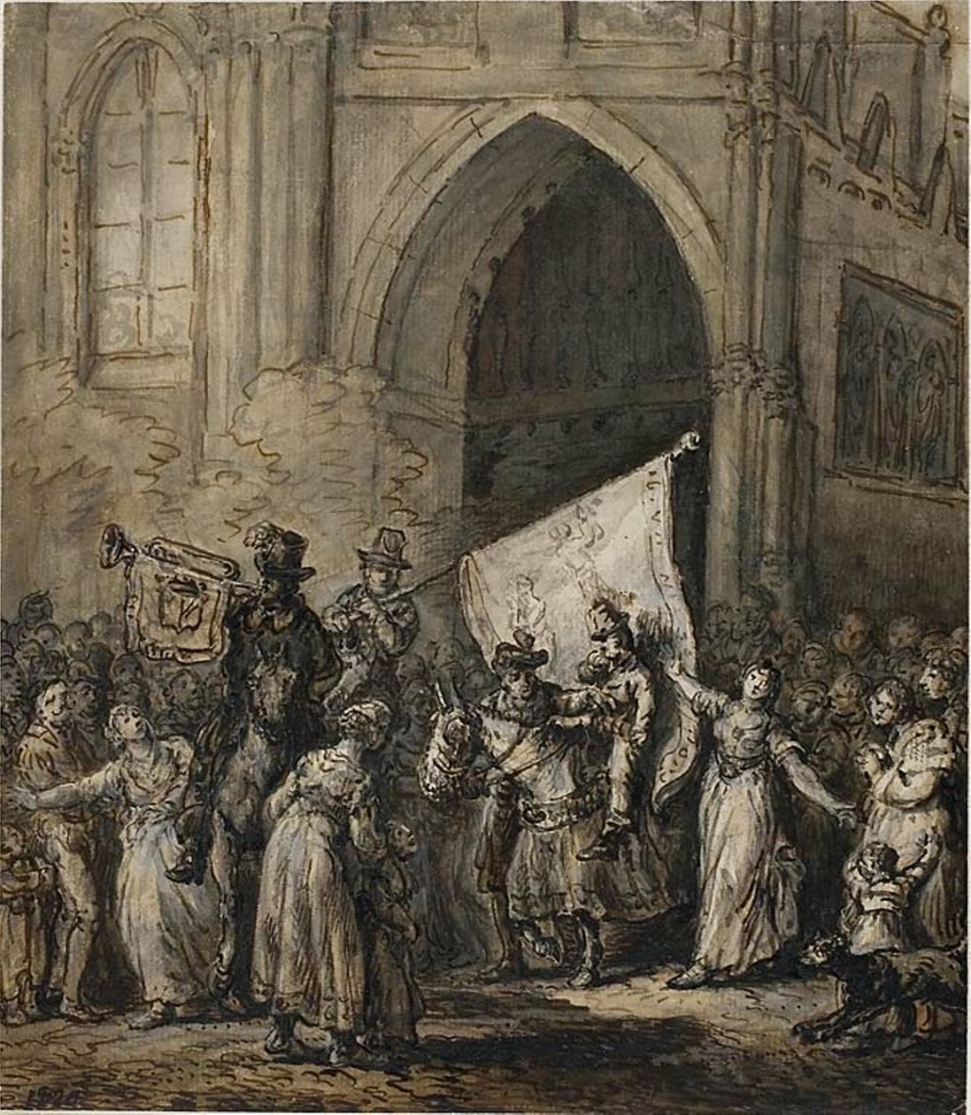 Cenário da Revolução de Jean Pierre Norblin de La Gourdaine