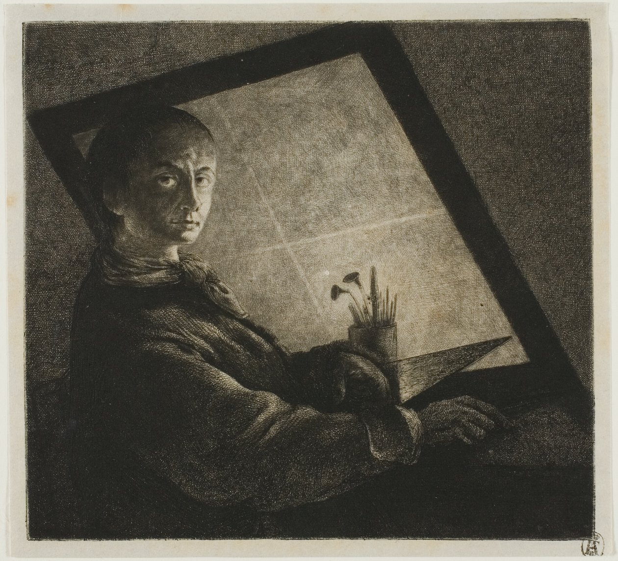 Auto-retrato de Jean Pierre Norblin de La Gourdaine