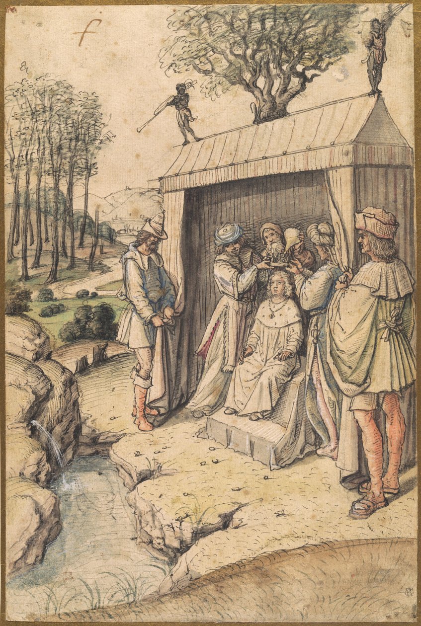 A Coroação de Salomão na Primavera de Giom de Jean Poyet
