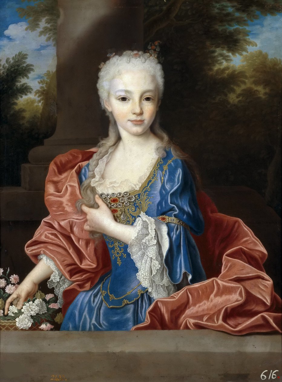 Mariana Victoria da Espanha 1718-1781, antes de 1725. de Jean Ranc