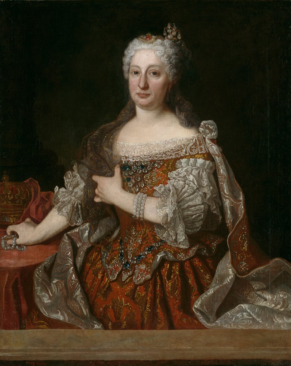 Retrato da arquiduquesa Maria Anna da Áustria 1683-1754, Rainha de Portugal, c. 1729 de Jean Ranc