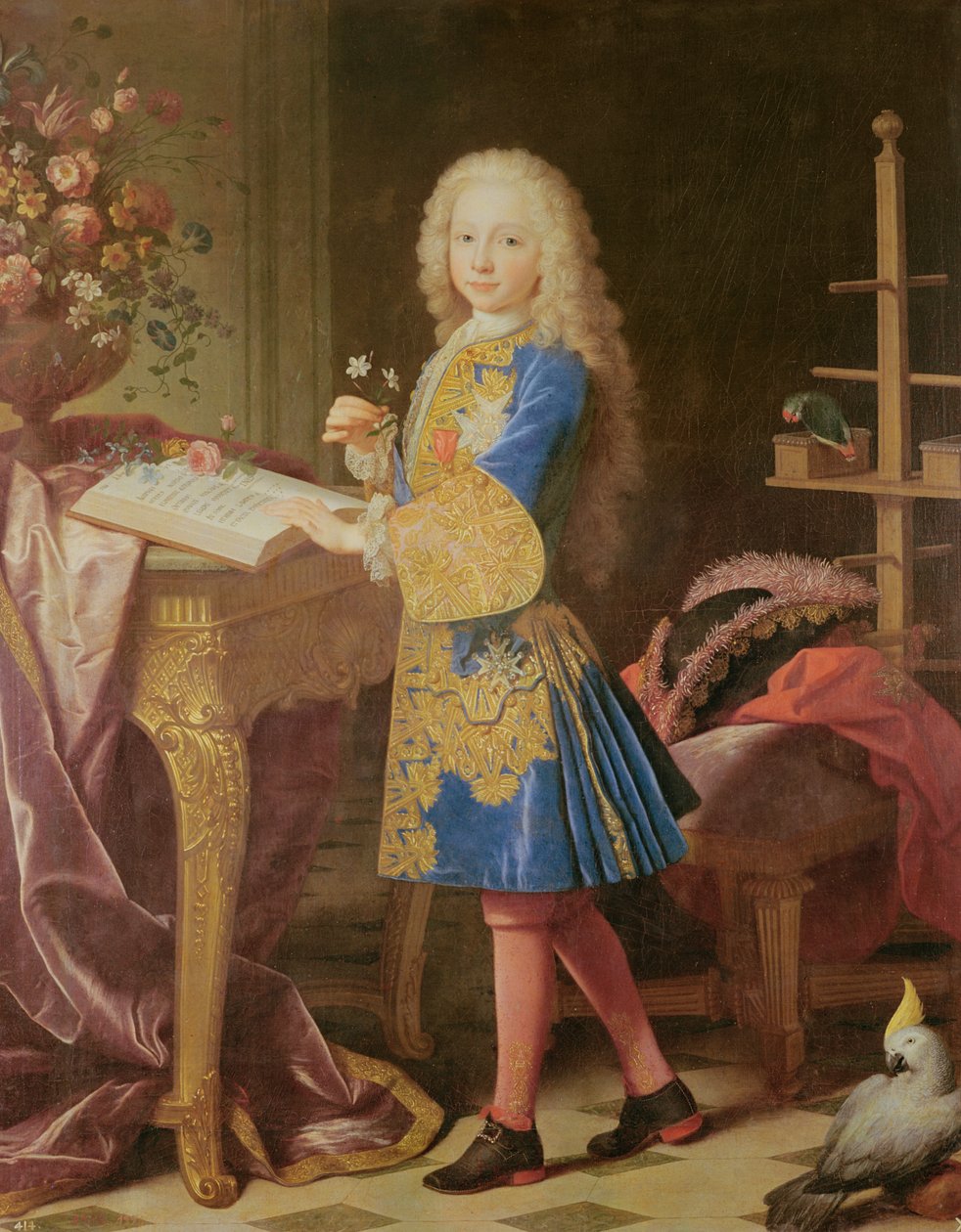 Retrato de Carlos de Bourbon, c.1725-35 (óleo sobre tela) de Jean Ranc