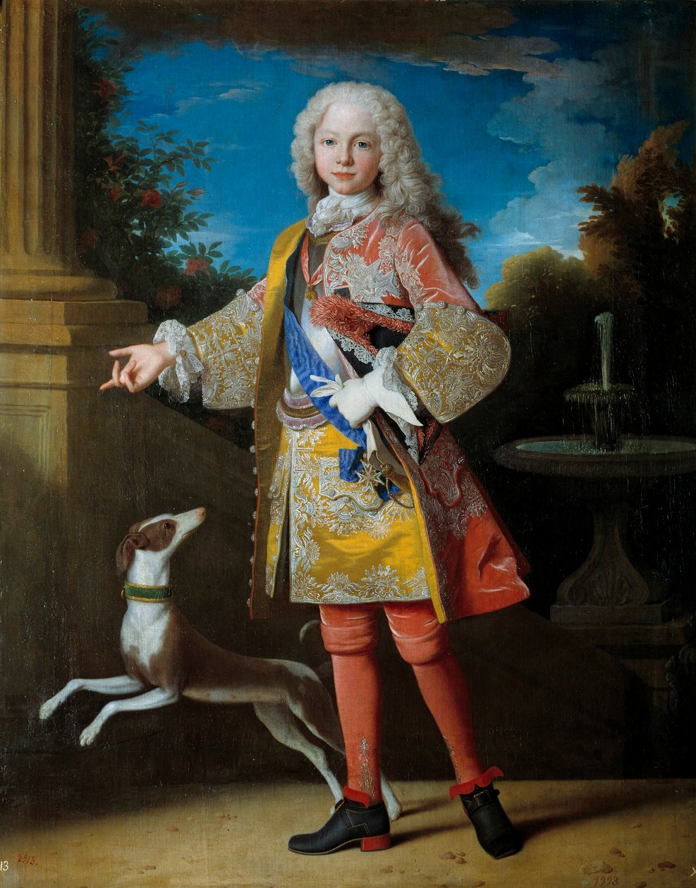 Retrato de Fernão de Bourbon, Príncipe das Astúrias: Futuro Fernão VI dit le Sage (1713-1759), Rei de Espanha, Pintura de Jean Ranc (1674-1735). Século XVIII, Museu do Prado Madrid - Retrato de Fernando de Bourbon, Príncipe das Astúrias, final de Fernando  de Jean Ranc
