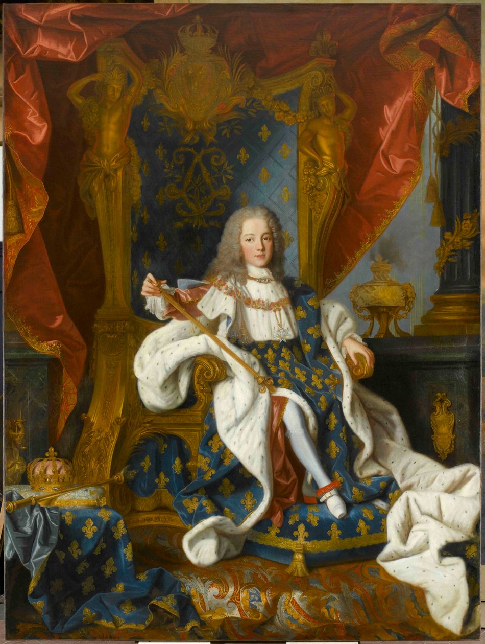 Retrato de Luís XV 1710-1774 rei da França, aos 9 anos de idade, 1719. de Jean Ranc