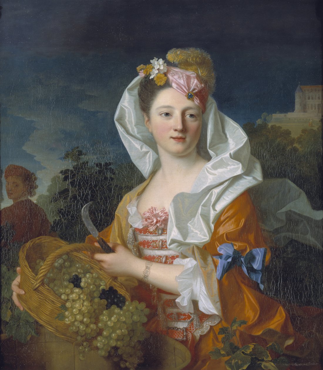 Retrato de uma senhora como pomona de Jean Ranc