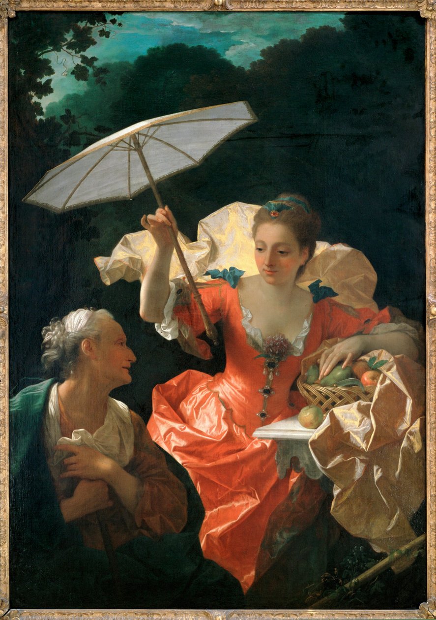 Vertumna e Pomona (pintura sobre tela) de Jean Ranc