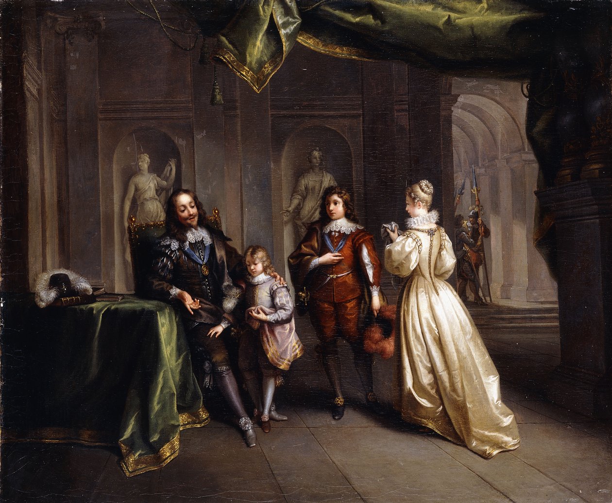 Rei Charles se despedindo de seus filhos, c.1721 de Jean Raoux