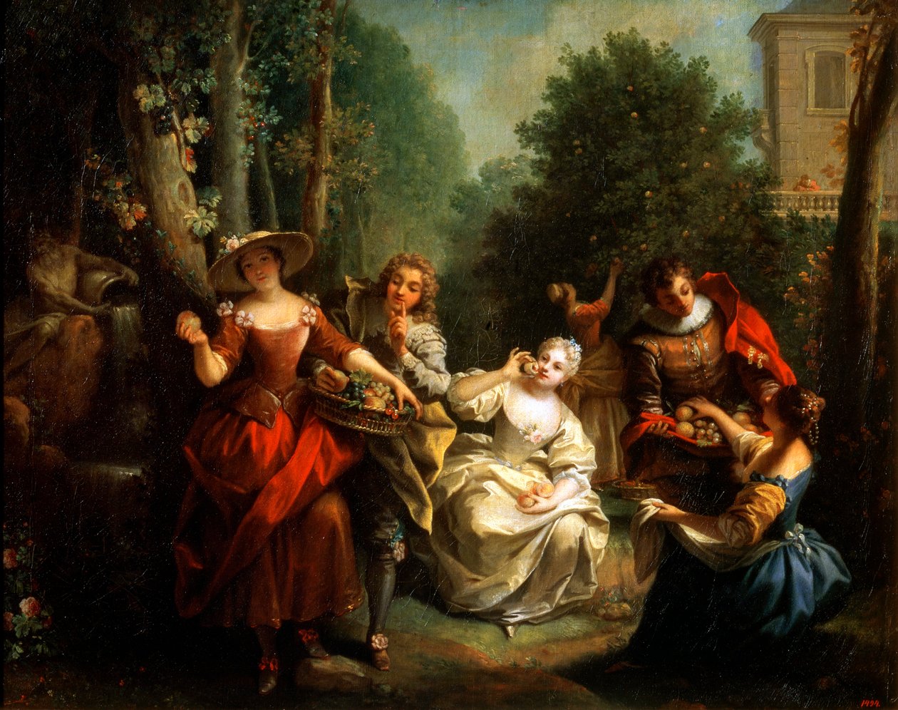 Gosto da série Os Cinco Sentidos, final da década de 1720 ou início da década de 1730. de Jean Raoux