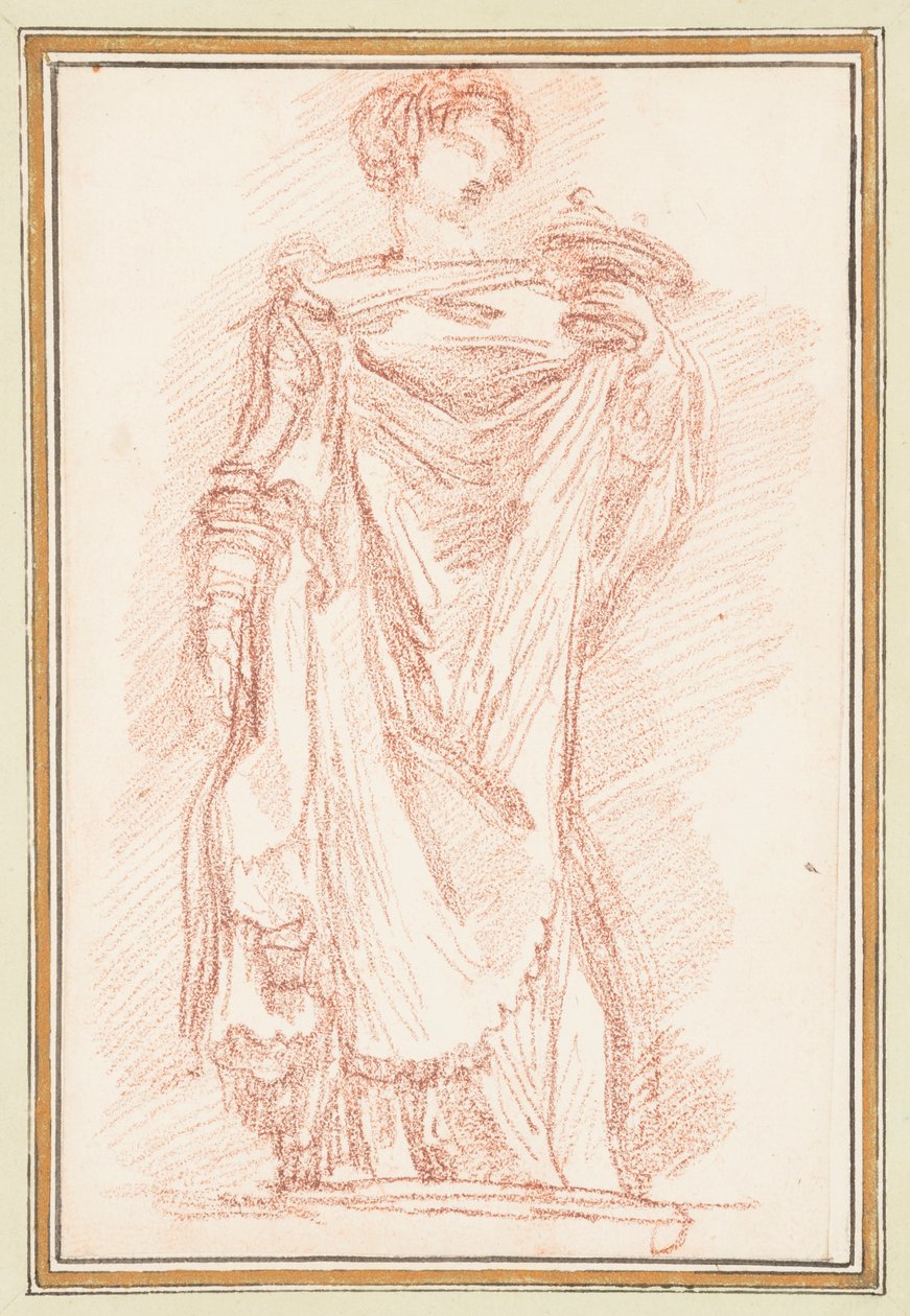 Figura masculina em pé em chiton de Jean Robert Ango