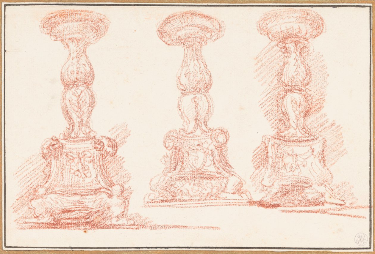 Estudo de candelabros de Jean Robert Ango