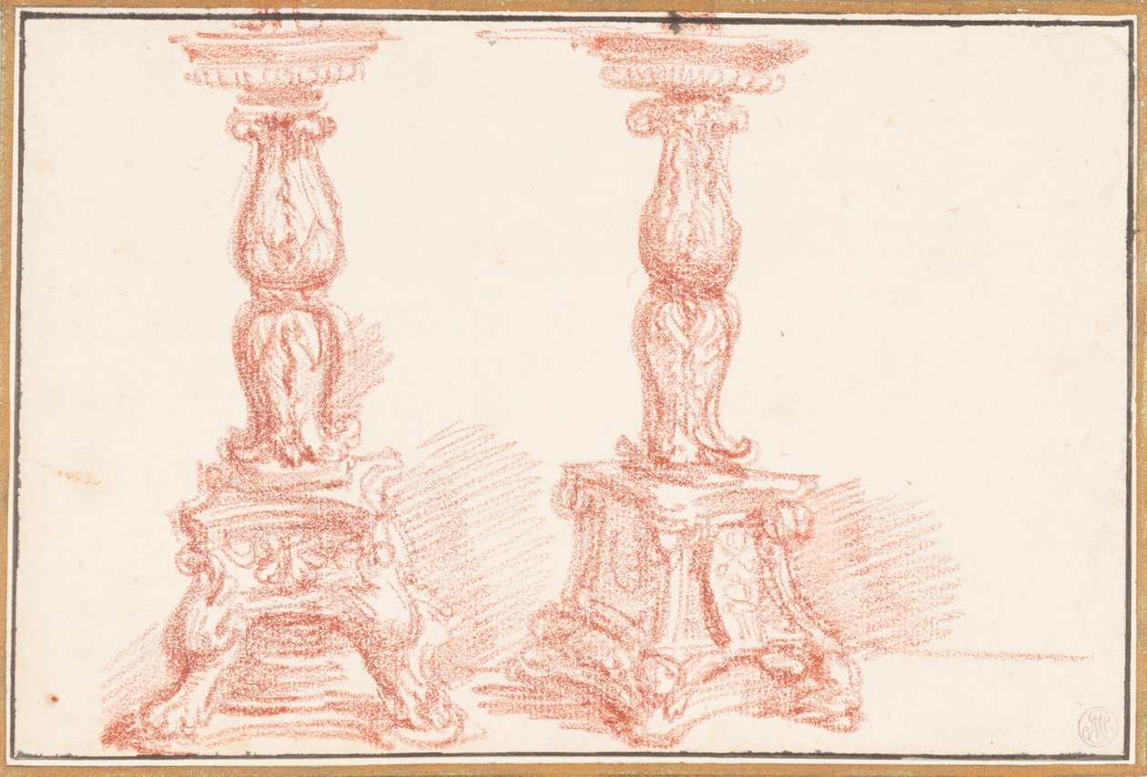 Estudo de candelabros de Jean Robert Ango