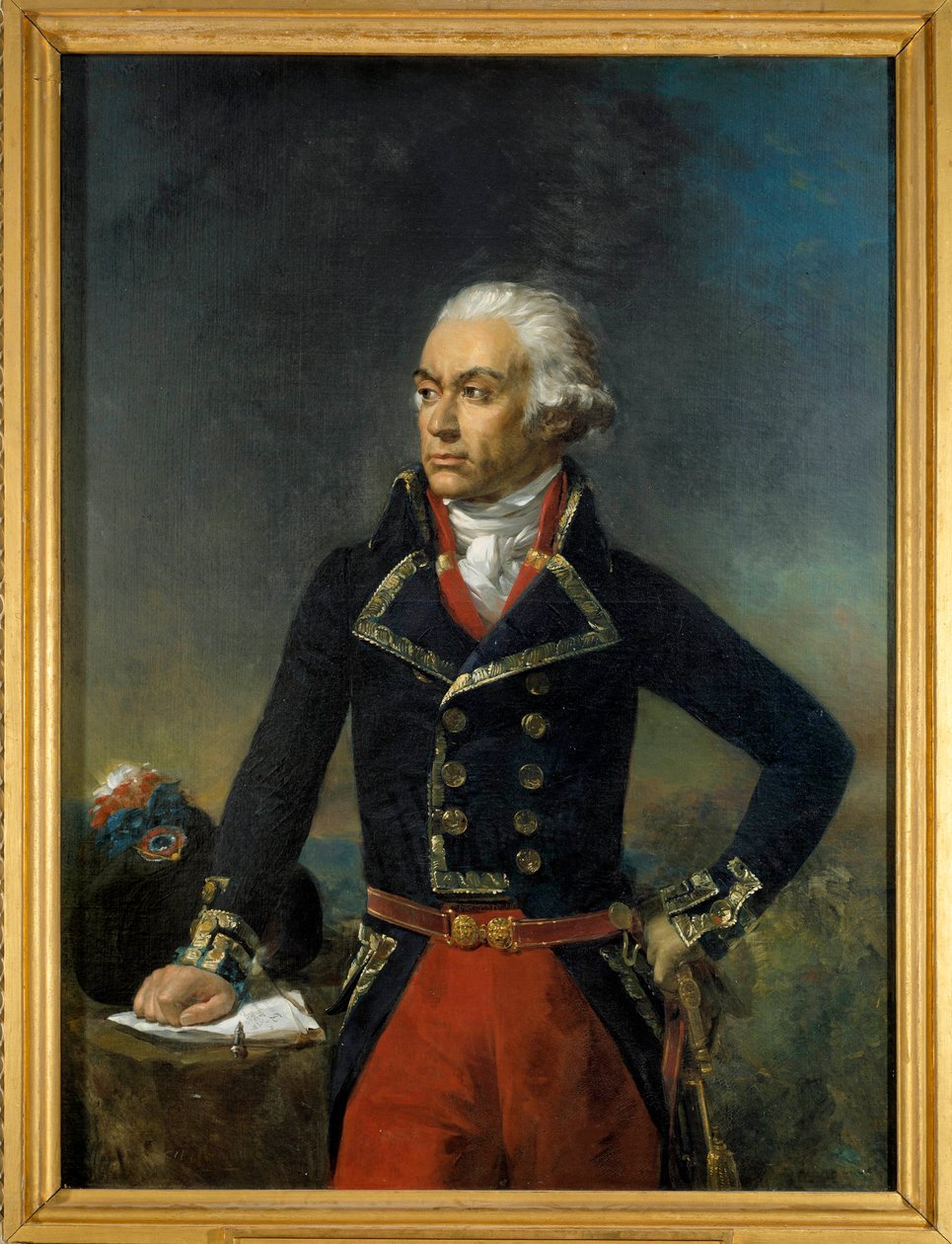 Retrato de Charles Francois Dumouriez, General em Chefe da Armee do Norte 1792 (1739-1823) Pintura de Jean-Sebastien Rouillard (1789-1852) 1835 Sol. 1,35x1 m. de Jean Sebastien Rouillard