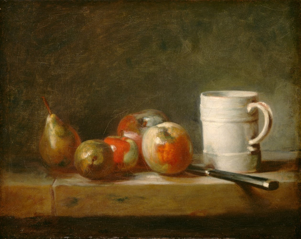 Natureza morta com caneca branca, c. 1764. de Jean Baptiste Simeon Chardin