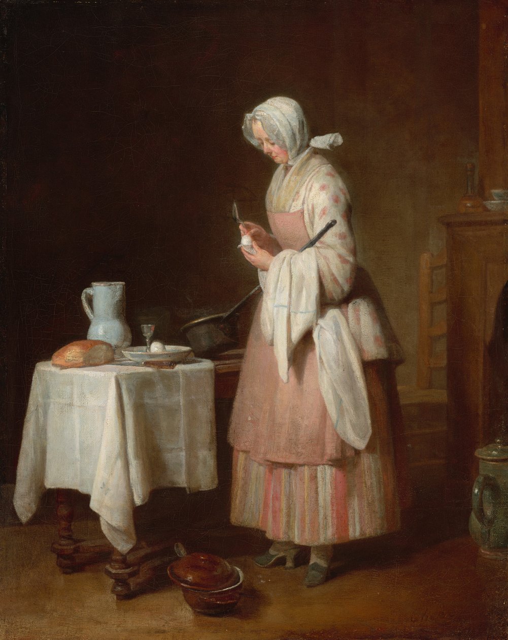 A Enfermeira Atenciosa, 1747. de Jean Baptiste Simeon Chardin