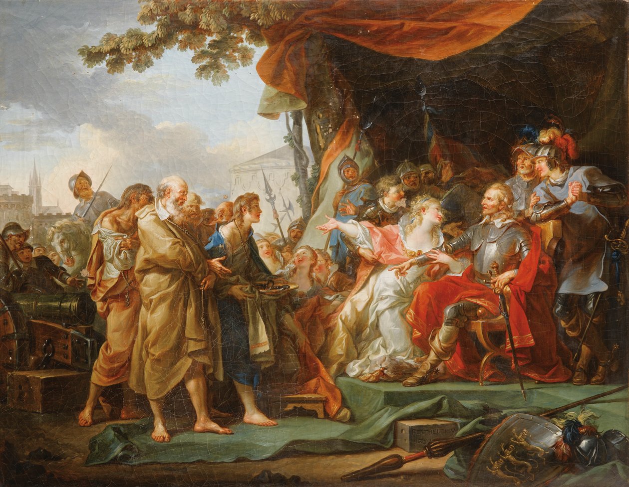 Francês:  Les Bourgeois de Calais Os Burgueses de Calais de Jean Simon Berthelemy