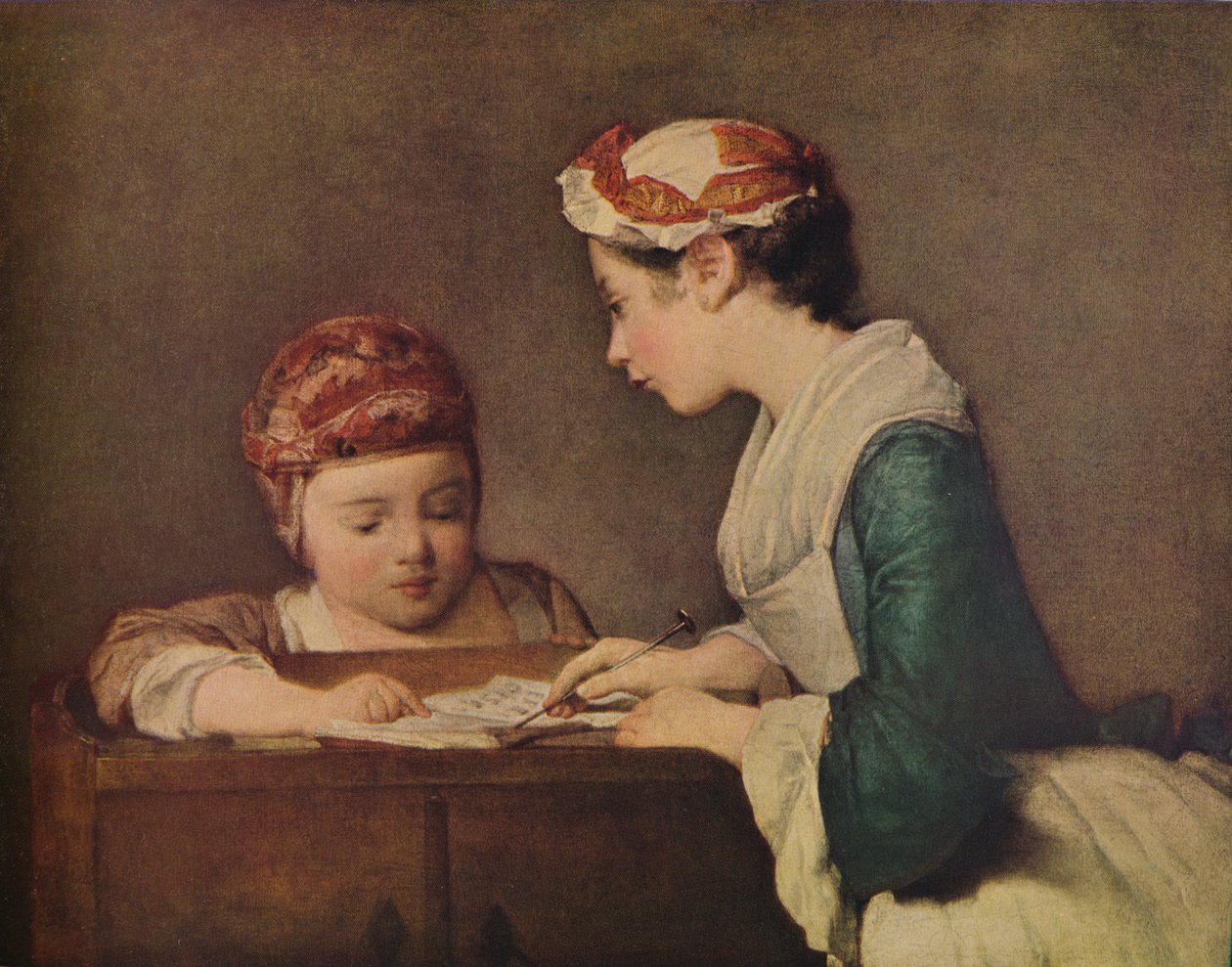 A jovem governanta, c1735-1736 de Jean Baptiste Simeon Chardin