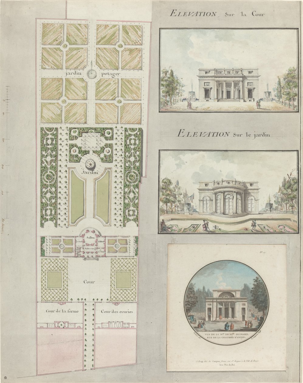Projeto para a Casa e Jardins de Mlle. Guimard de Jean Testard and Charles Philippe Campion de Tersan