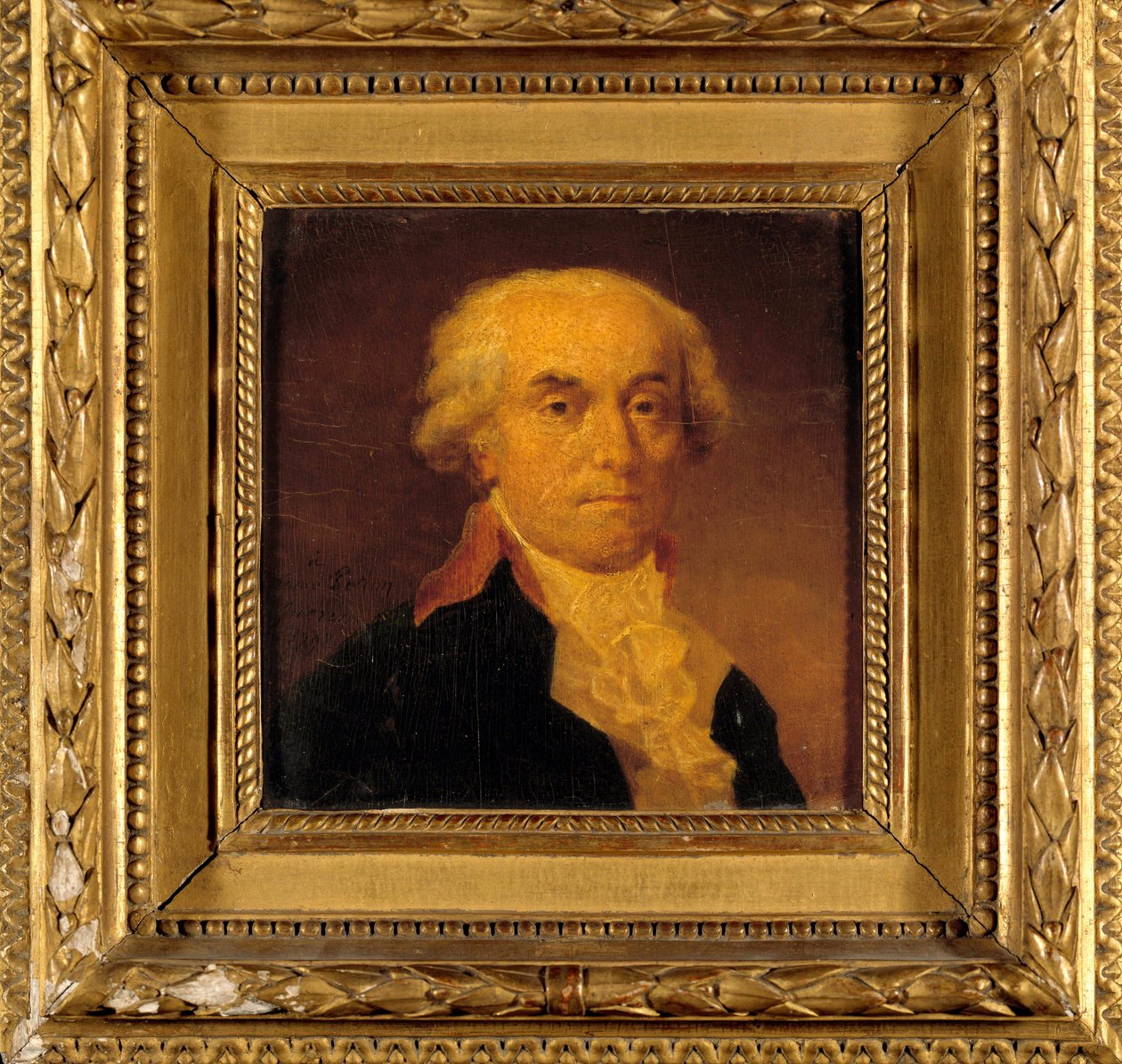 Retrato de Jerome Petion de Villeneuve (1759-1793) Presidente da Convenção e Prefeito de Paris Pintura de Jean Urbain Guerin (1760-1836) 1792. Dim. 0,15x0,15 m. de Jean Urbain Guerin
