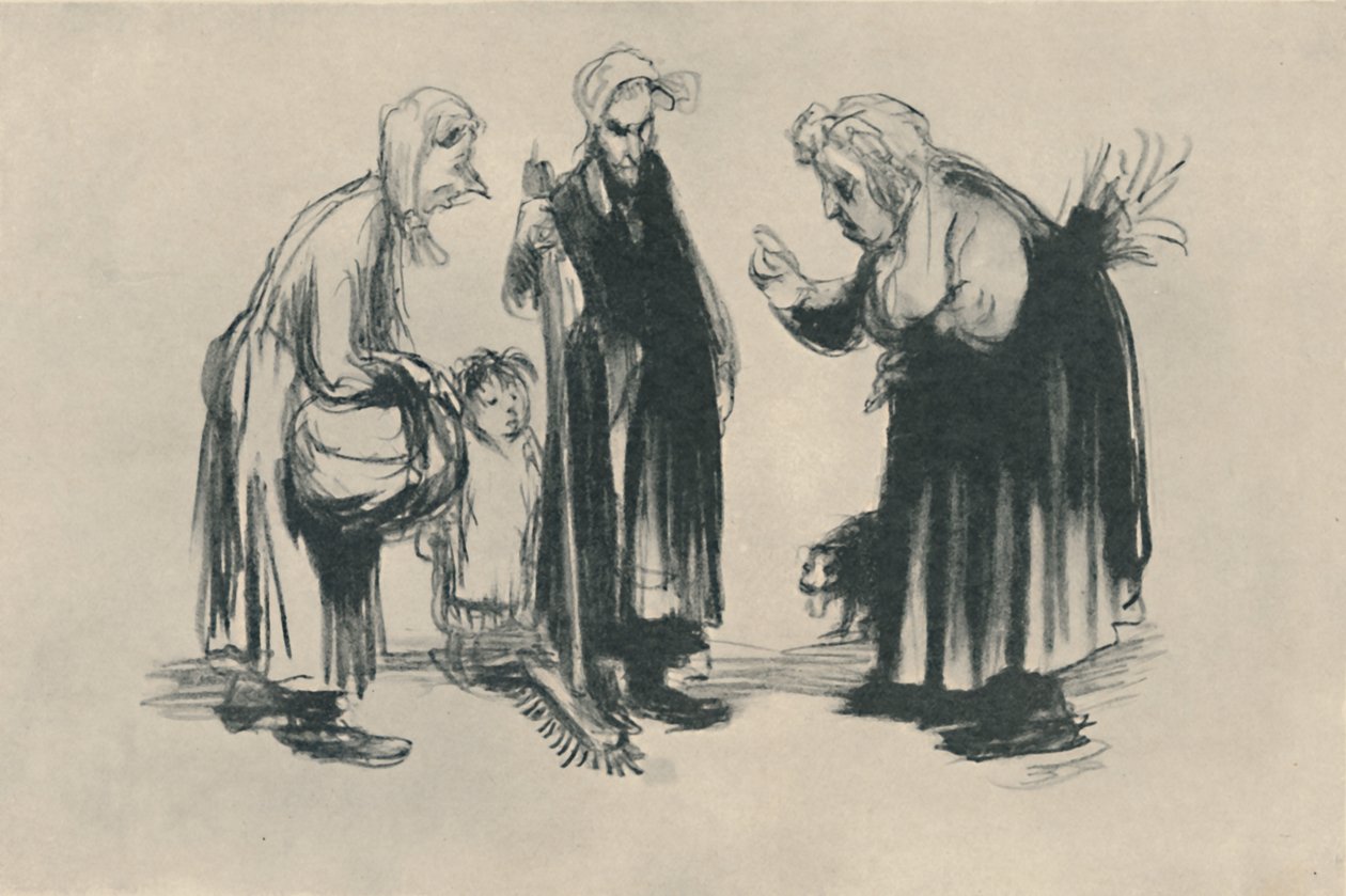 O Roman Chez La Portière, 1919 de Jean Veber