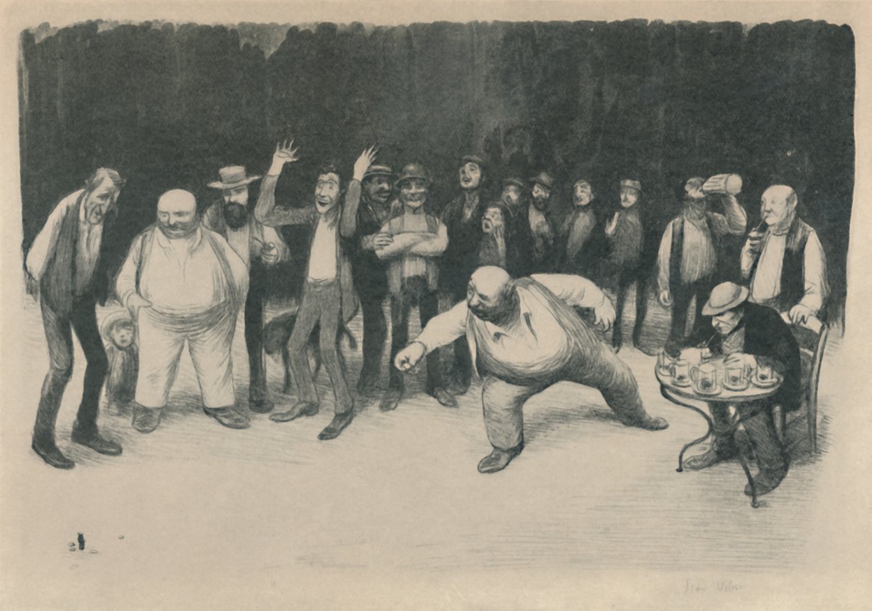 Os jogadores de Rolhas, 1919 de Jean Veber