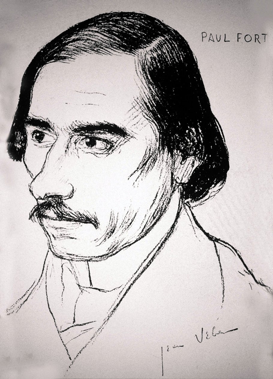 Paul Fort , c.1900 (desenho) de Jean Veber