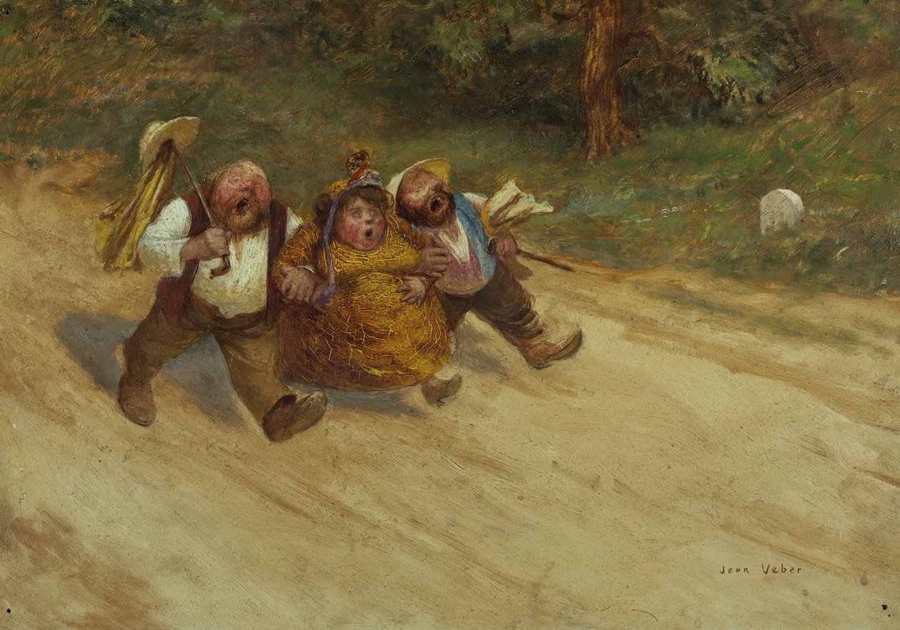 Três bons amigos, ca. 1902 (óleo) de Jean Veber