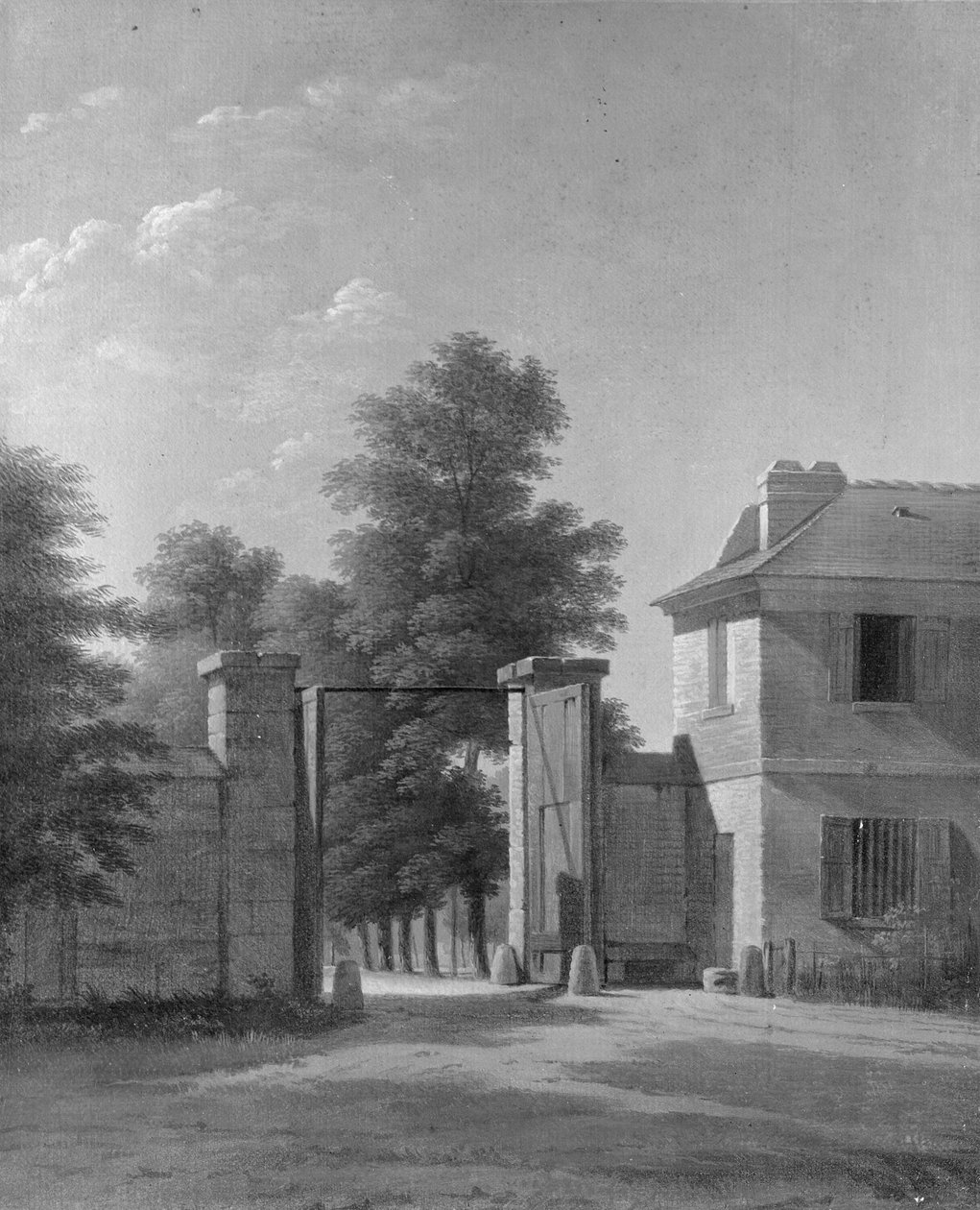 Entrada para o Parque em Saint-Cloud de Jean Victor Bertin