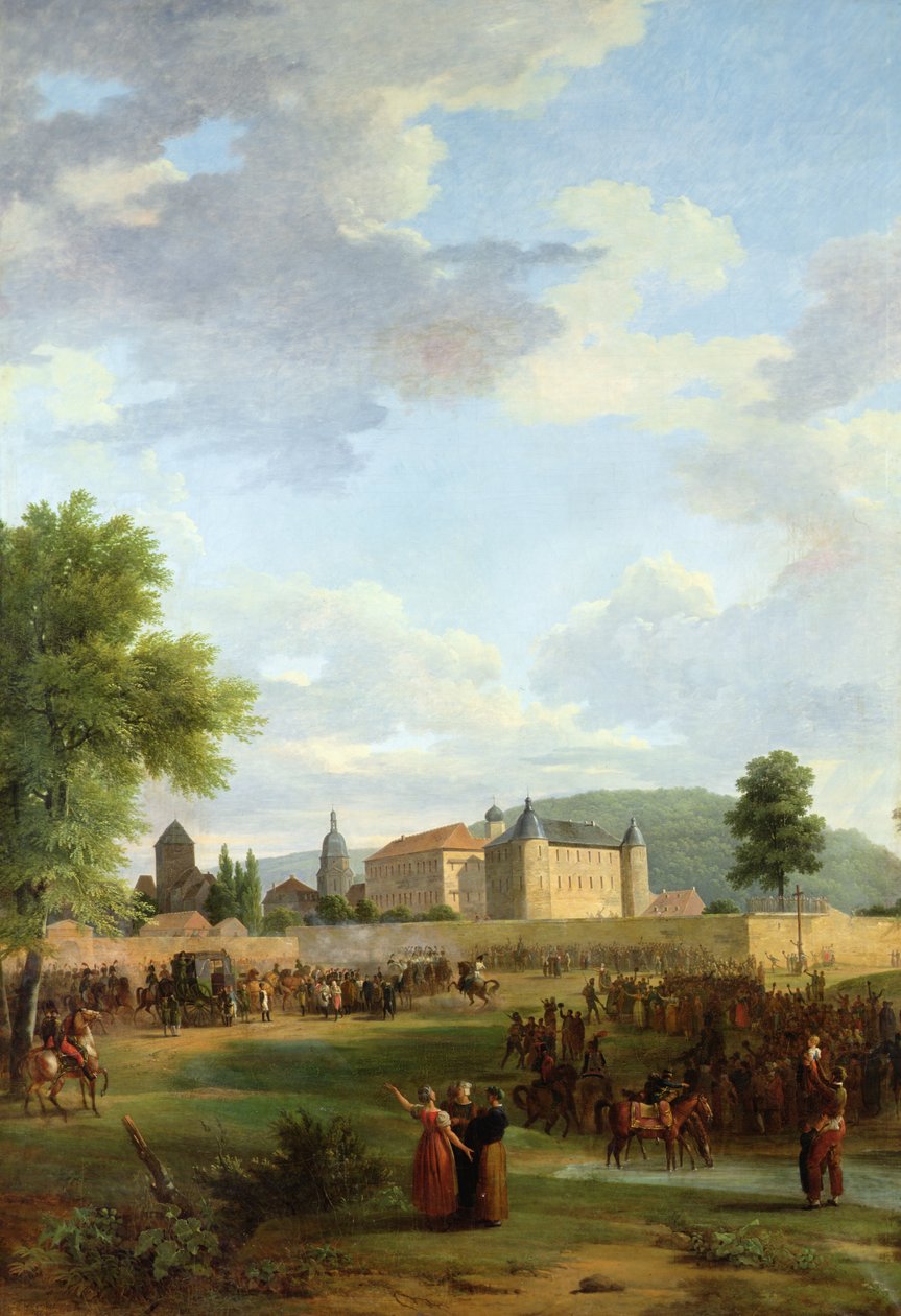 Napoleão recebido em Ettlingen pelo Grão-Duque Charles Frederick de Baden de Jean Victor Bertin