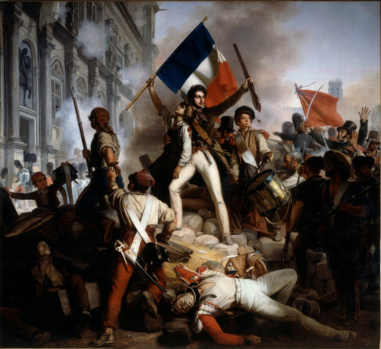 Combate no Hotel de Ville, 28 de julho de 1830 de Jean Victor Schnetz