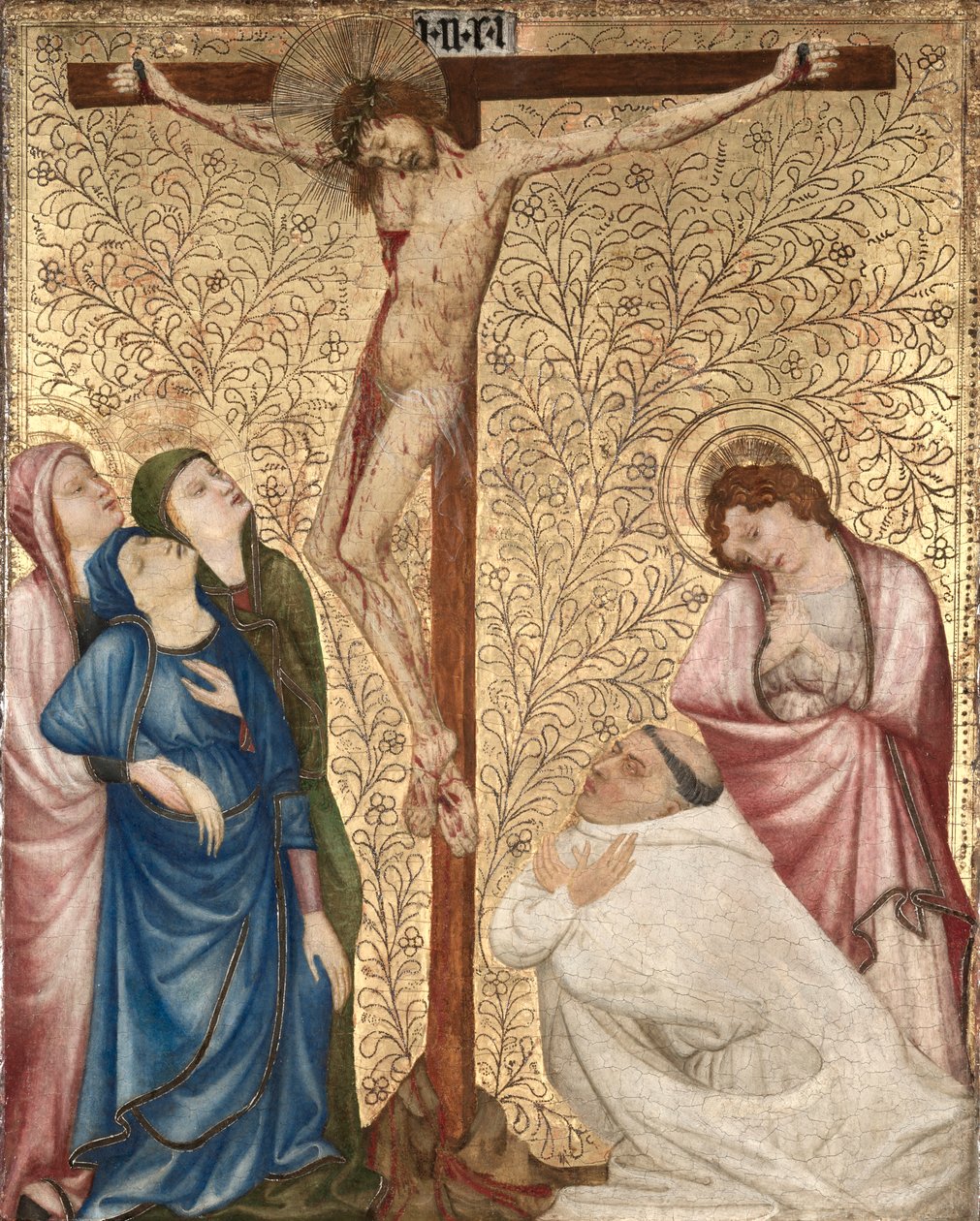 Calvário com um monge cartuxo de Jean de Beaumetz