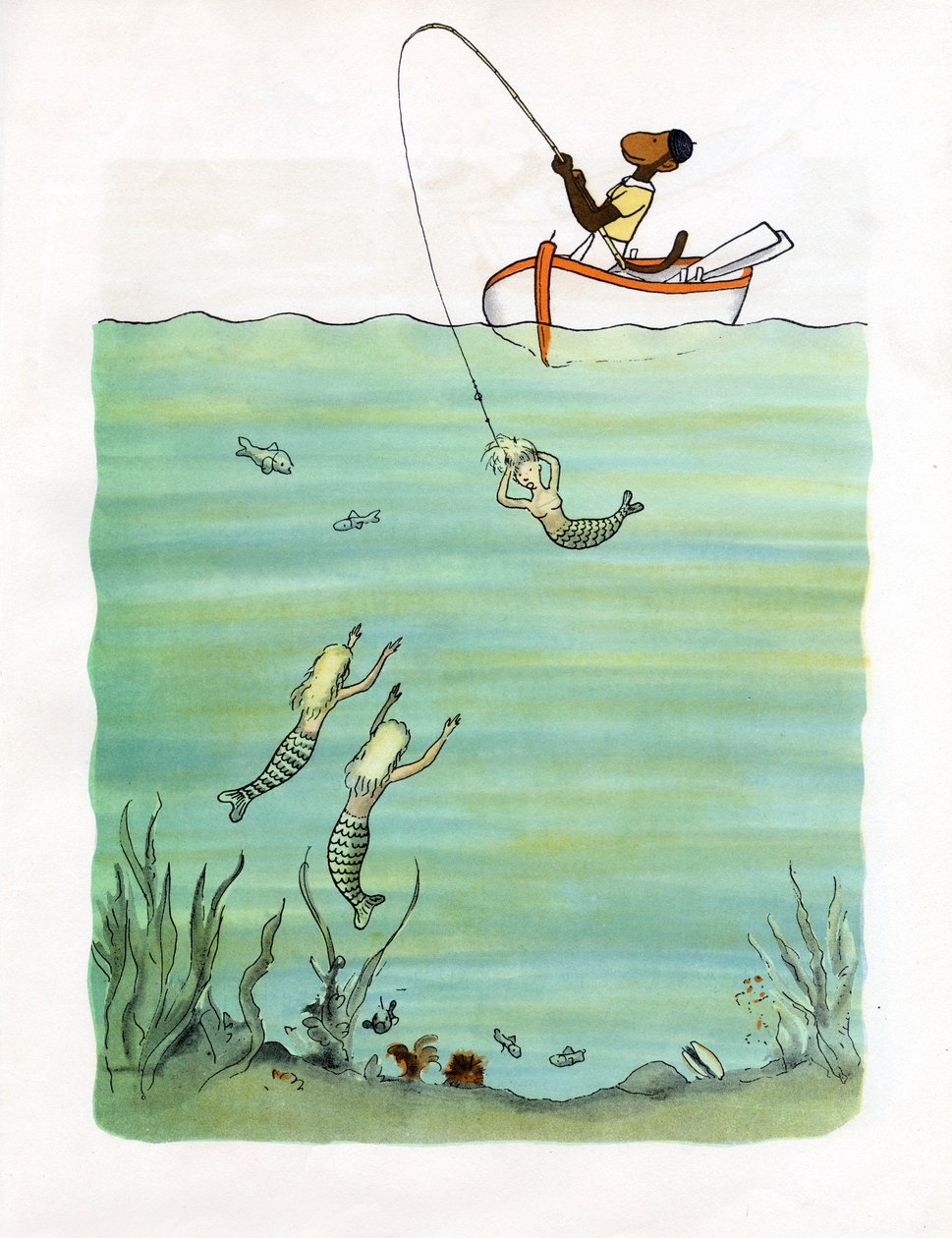 Zephir vai pescar: apanhou uma sereia de Jean de Brunhoff