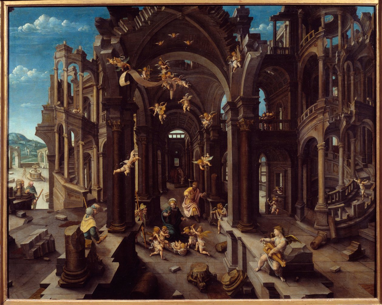 Adoração de pastores. Quadro de Jean De Gourmont de Jean de Gourmont