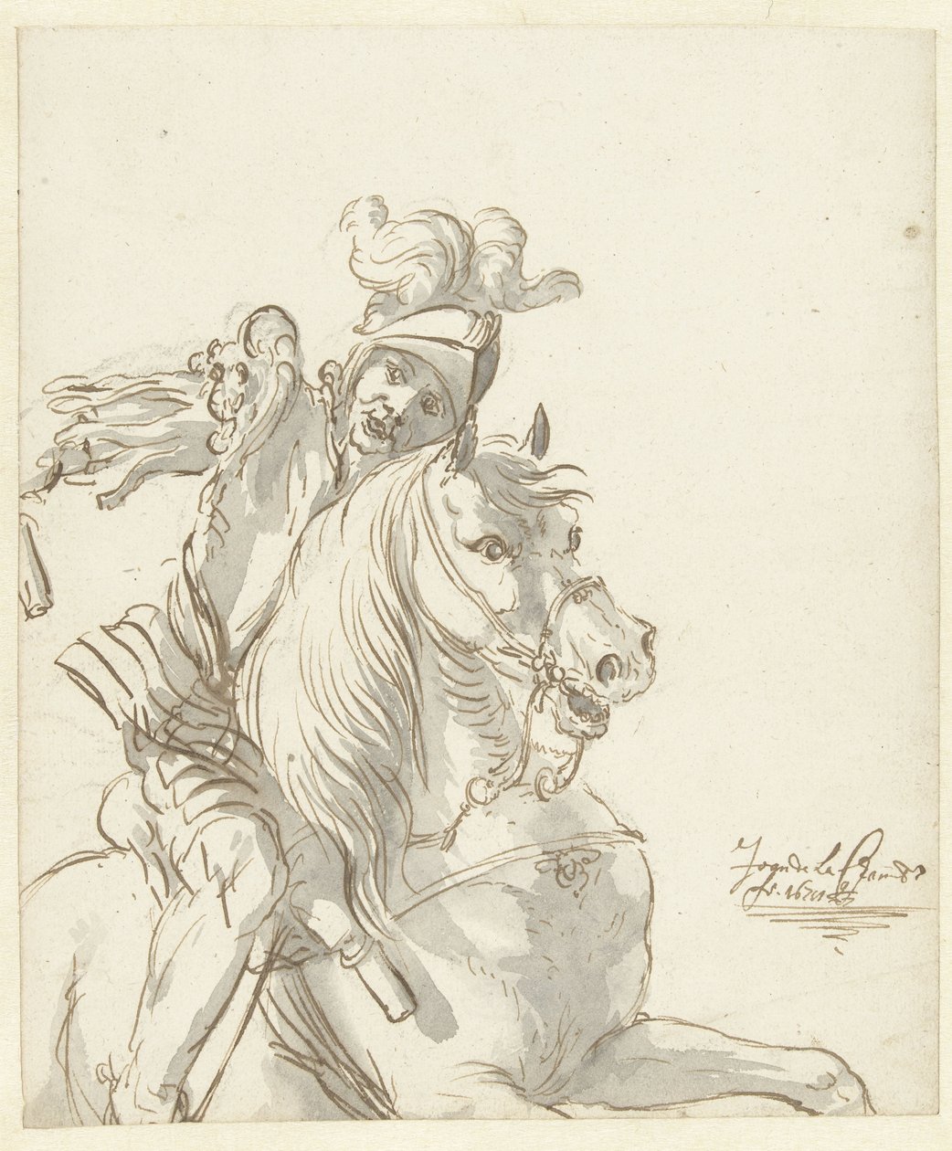 Soldado romano a cavalo de Jean de la Chambre