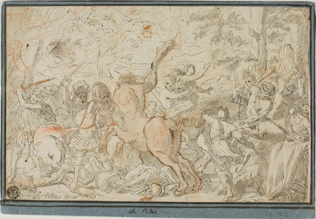 Batalha de Lapiths e Centauros de Jean le Pautre