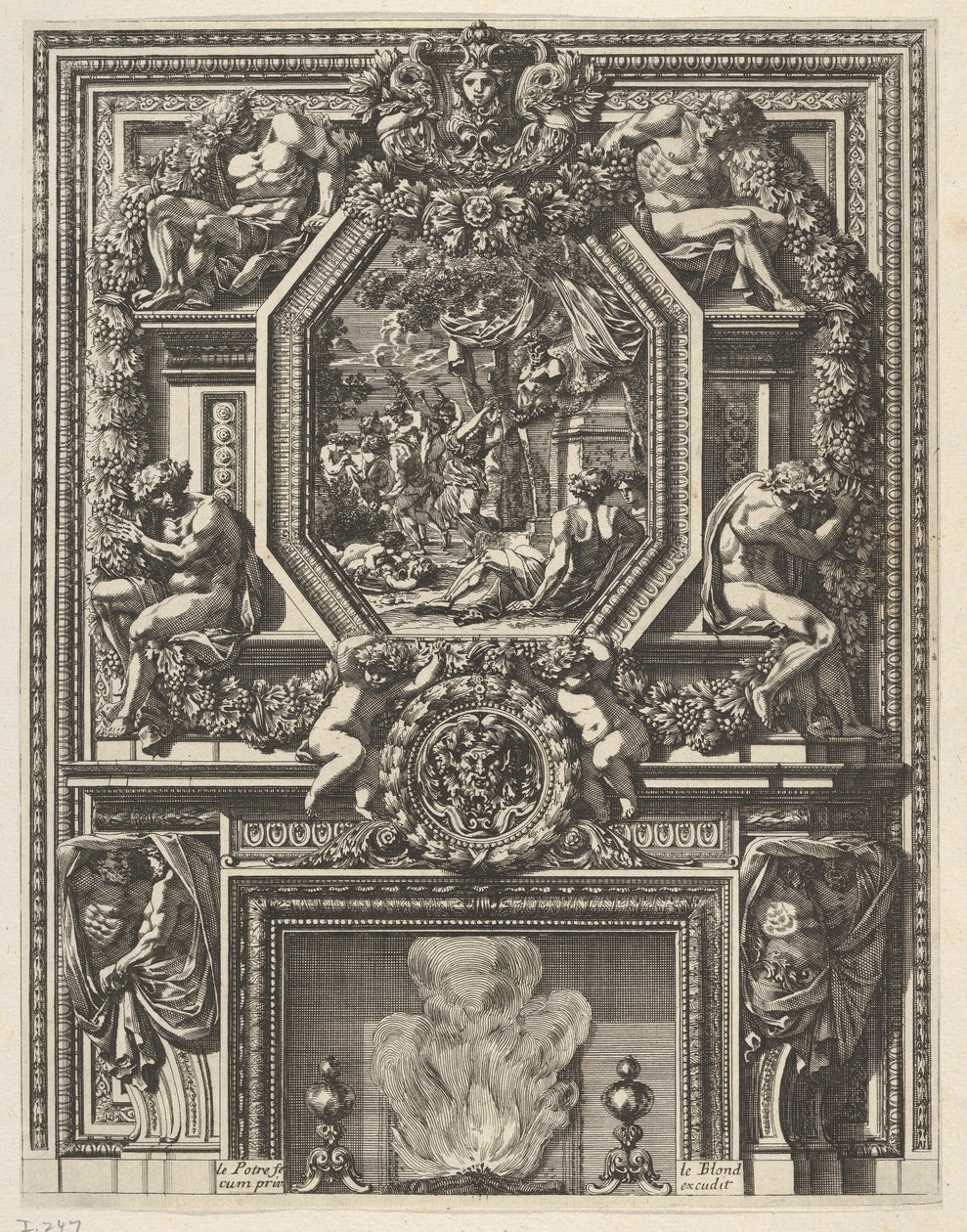 Chaminé com Bacanal sobre o Mantle de 