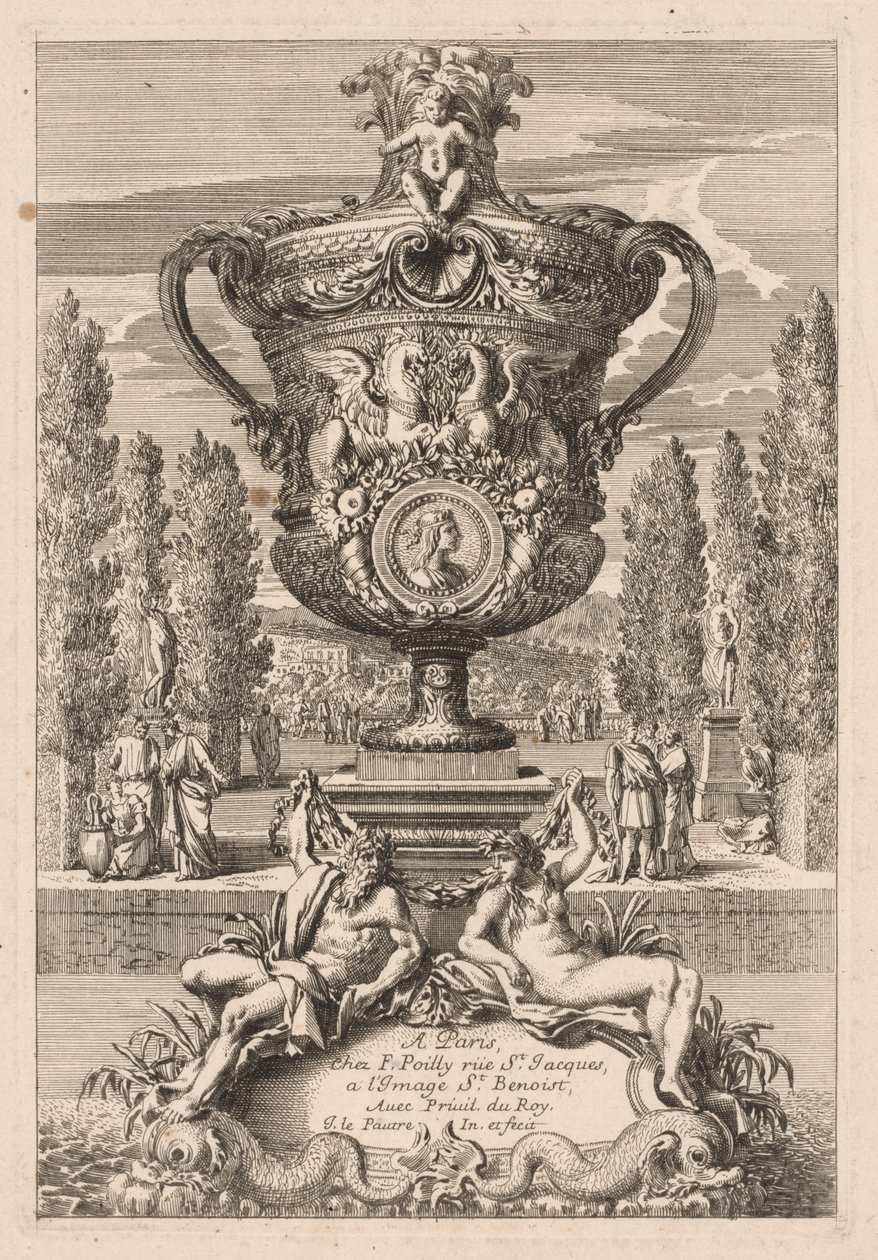 Urna decorativa, 1600s. de Jean le Pautre