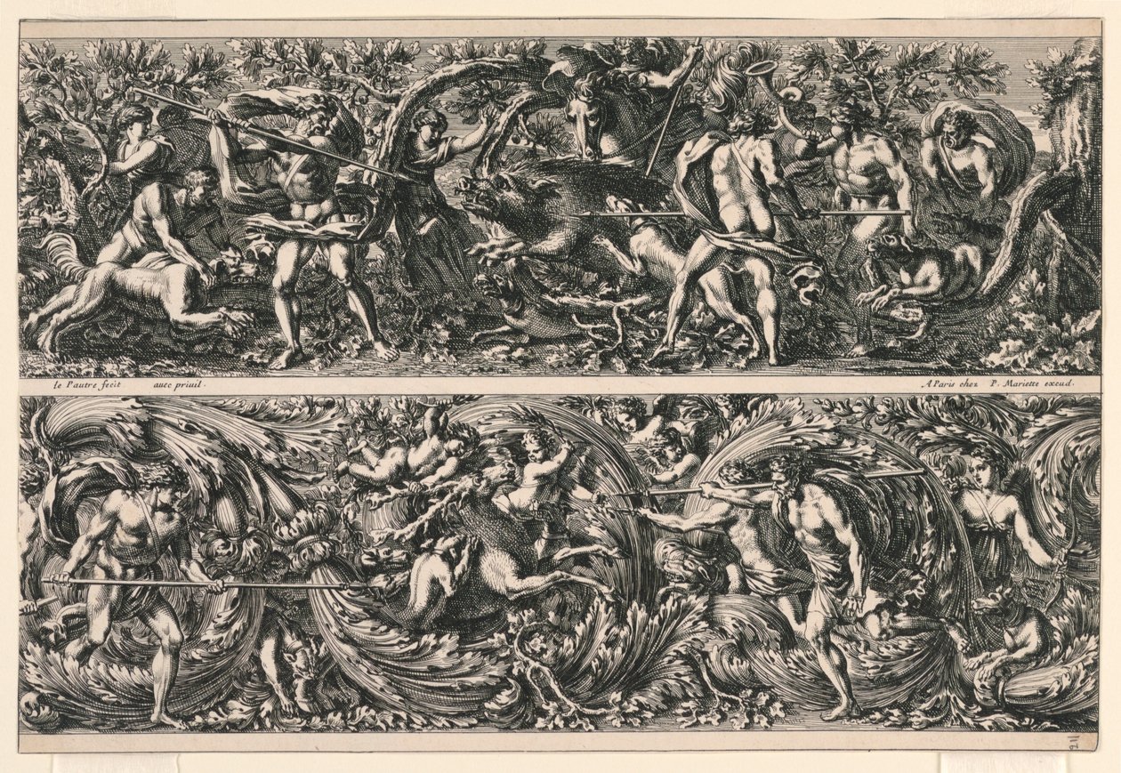 Desenhos para frisos de Jean le Pautre