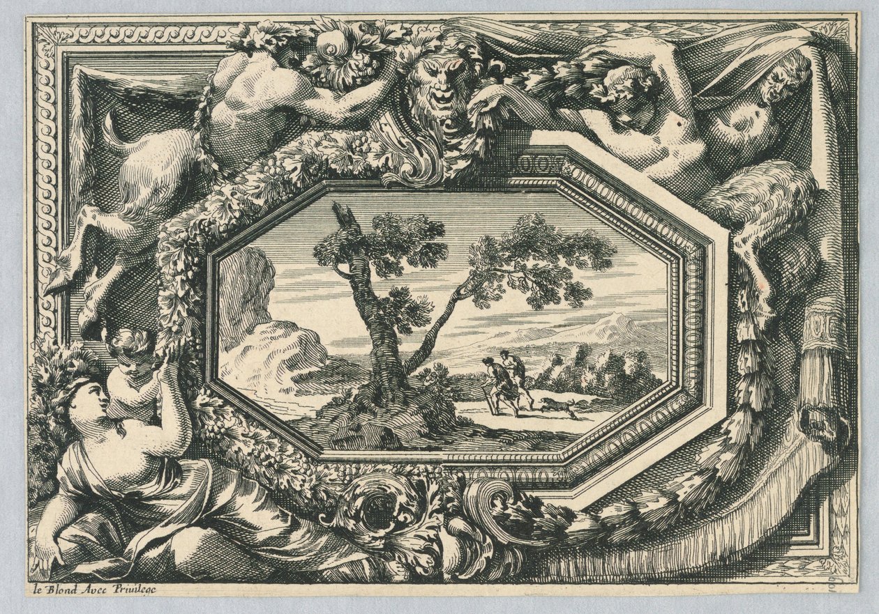 Painel de "Ornamentos do painel" de Jean le Pautre