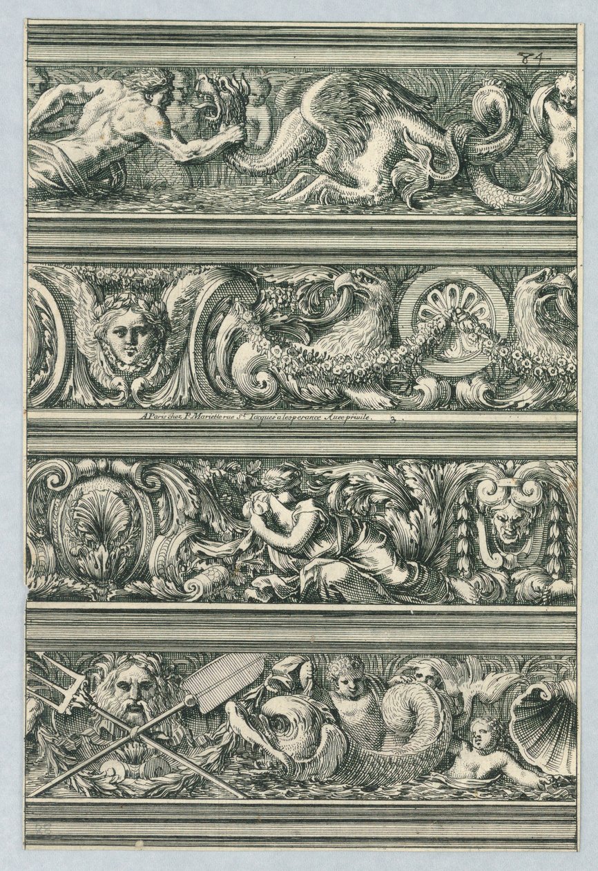 Prato de Frises pour les architraves, cornices, et autres ornements d