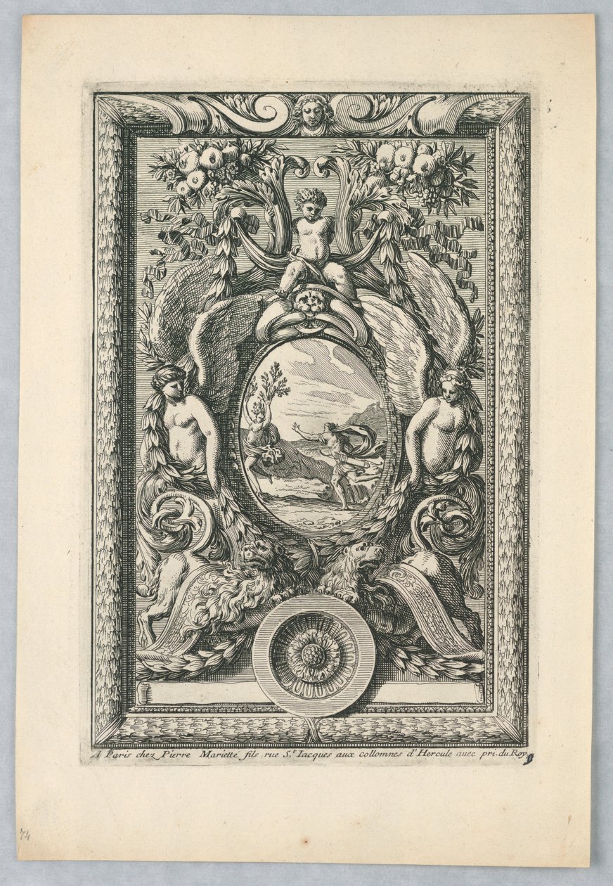 Folha do conjunto "Peaneaux Ornaments for... Paneling" de Jean le Pautre