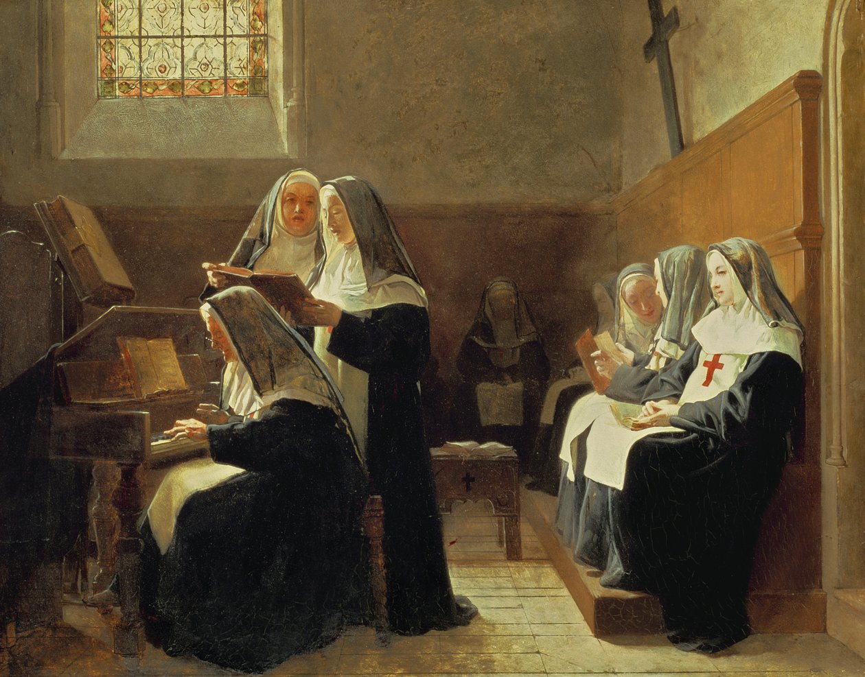 O coro do convento, 1865 de Jean or Jehan Georges Vibert