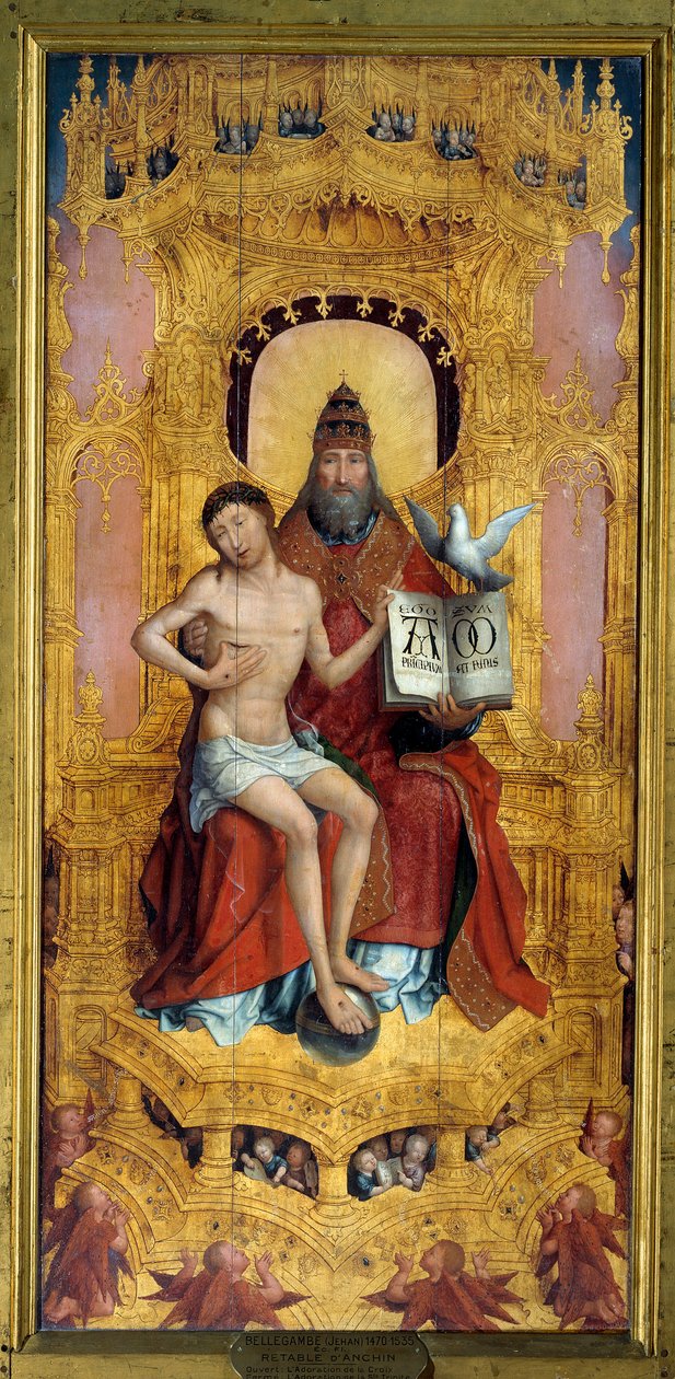 Anchin polyptic: "The Trinite" Central part. Pintura sobre madeira por Jean Bellegambe (1470-1535) 162x 75 cm de Jean the Elder Bellegambe