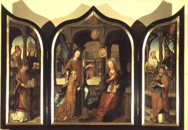 A Anunciação (óleo sobre tela transferido do painel) de Jean the Elder Bellegambe