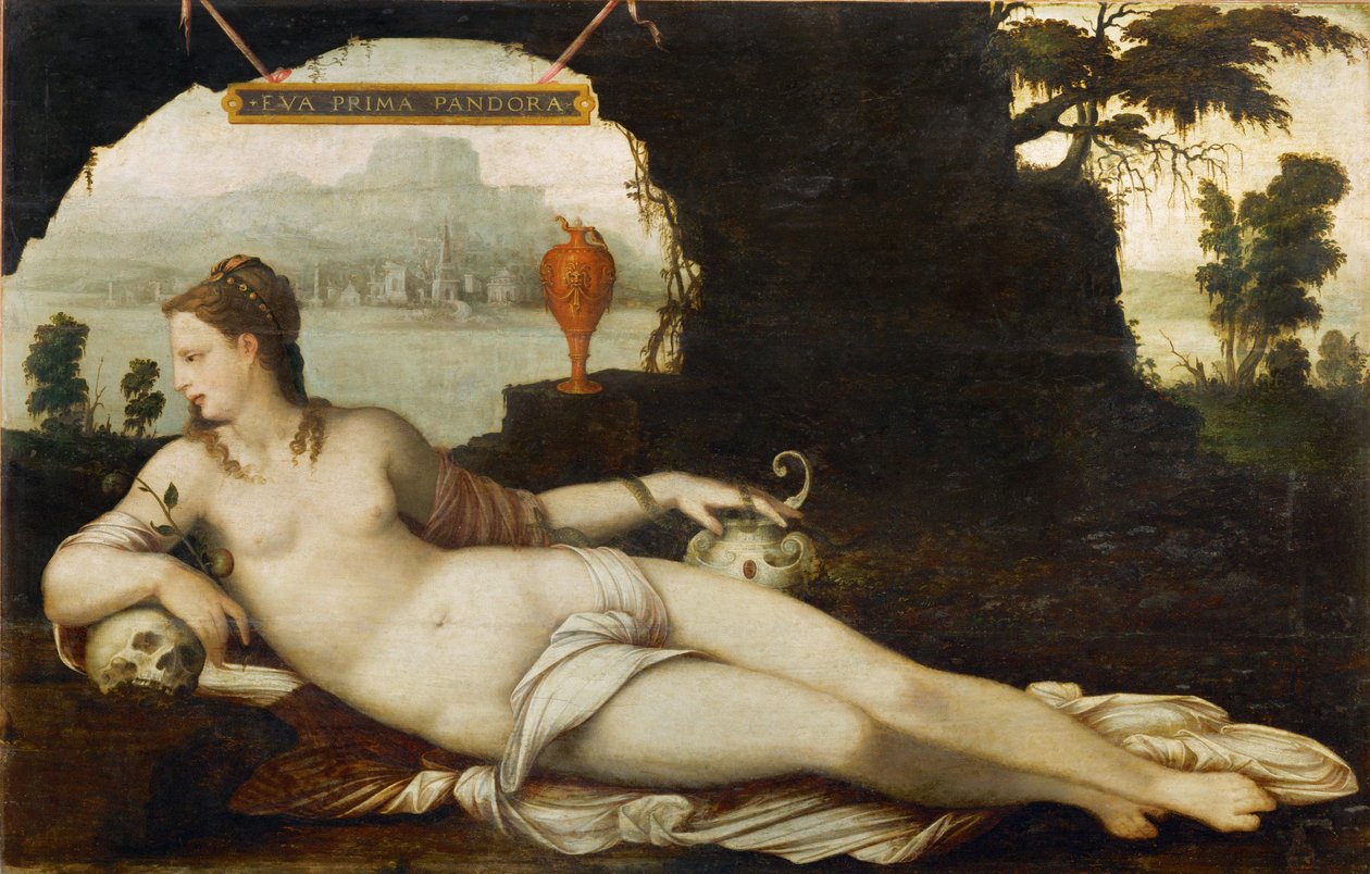 Eva Prima Pandora, c.1550 (pintura sobre madeira) de Jean the Elder Cousin