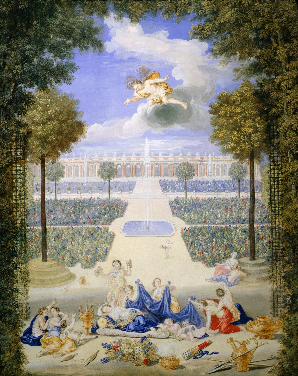 França, Versailles, parterre de Grand Trianon, de Jean Cotelle de Jean the Younger Cotelle