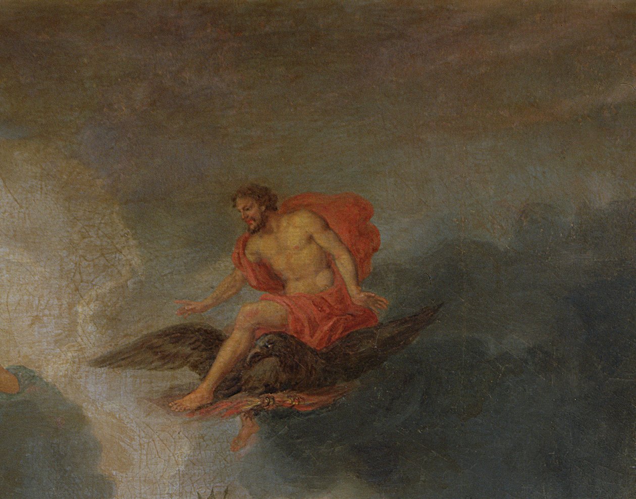 Zeus, detalhe de The Groves of Versailles, 1688-93 de Jean the Younger Cotelle