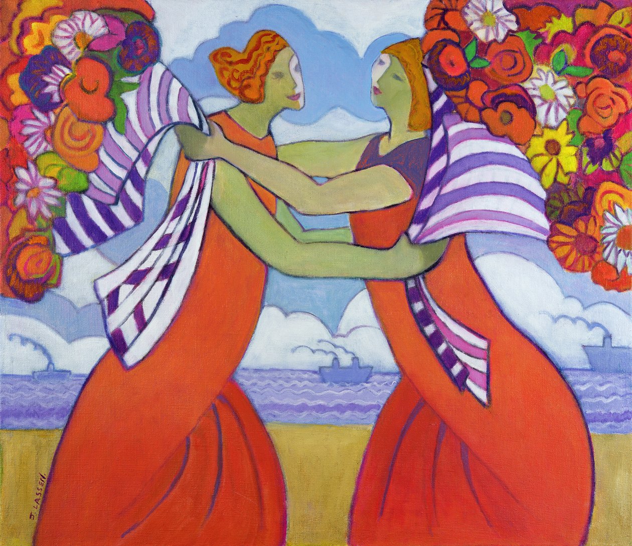 Saudações, 2003-04 (acrílico sobre tela) de Jeanette Lassen