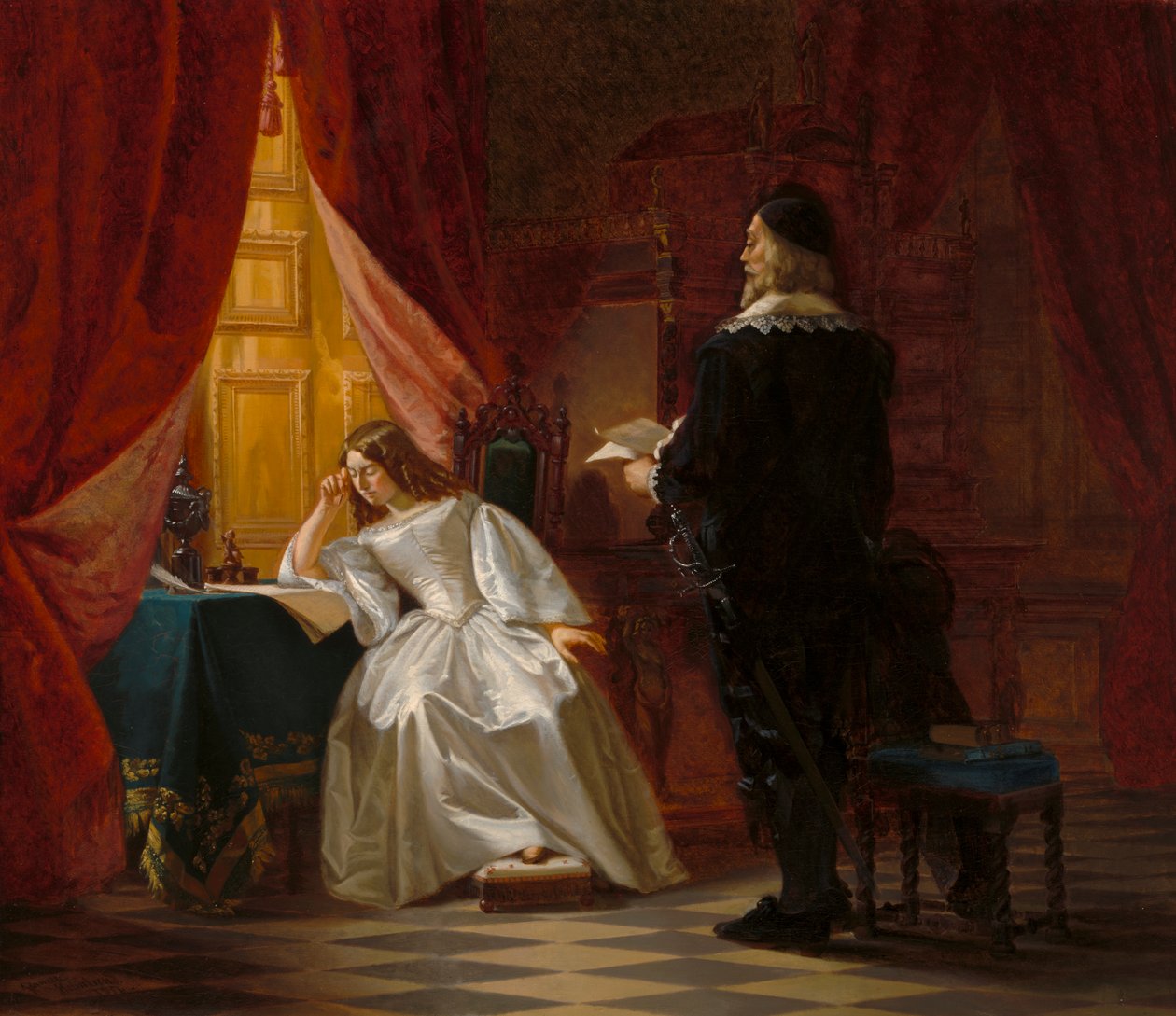 A Rainha Cristina e o Senhor Alto Chanceler Axel Oxenstierna de Jeanette Möller